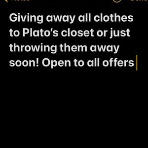 Hey guys these clothes are taking up a lot of space, open to all offers